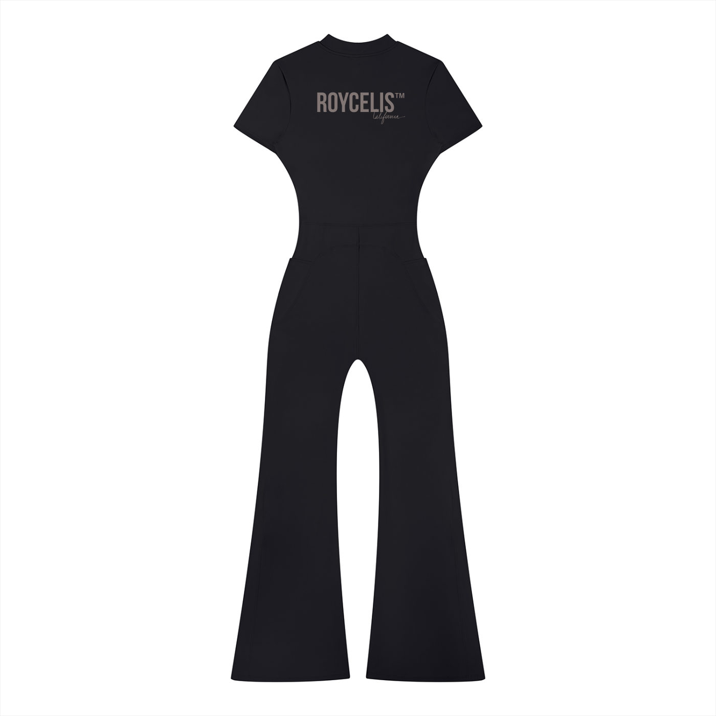 Women’s Tight Flared Leg Quarter-Zip Jumpsuit